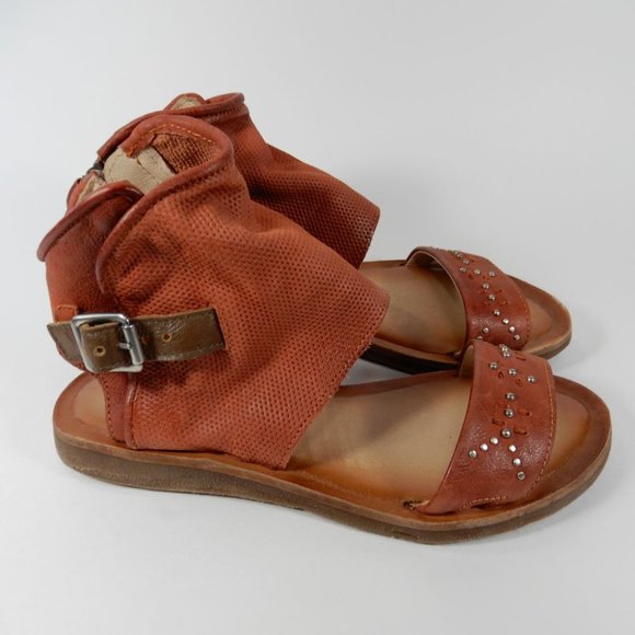 Miz Mooz Forge Comfort Flat SANDALS Size 36 5 5.5 Rust Leather Boho NEW $159 - Picture 10 of 12